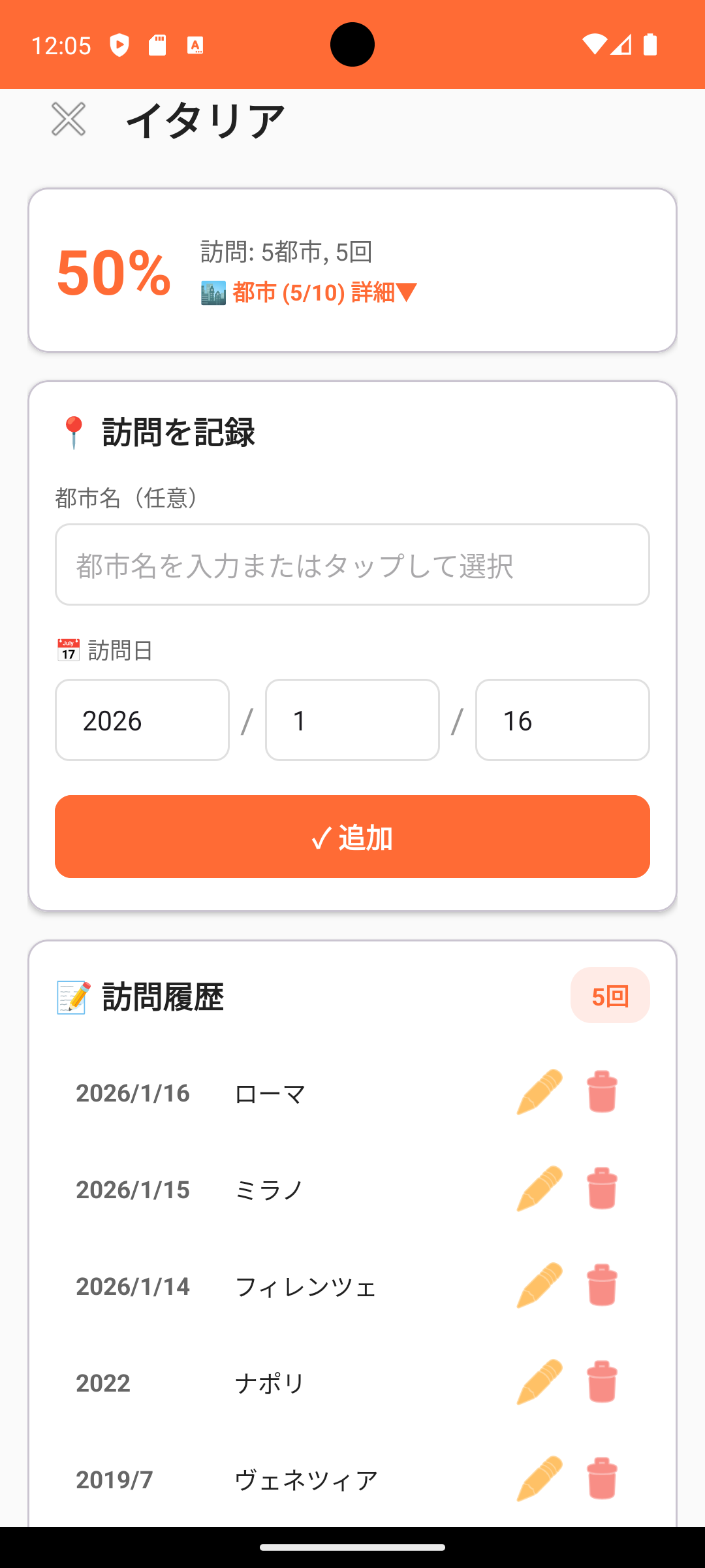 訪問履歴